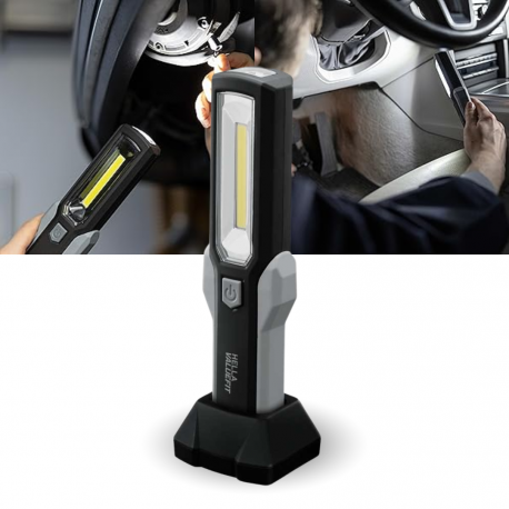 HELLA - Lampe torche de mécanicien - Baladeuse à LED - H218mm - 3,7V