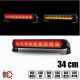 JUMBO - 34 cm - Barre de LEDs arrière avec feu flash R65 - arrière / stop / recul - 24V