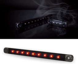 STRANDS - 23,8 cm - Feu arrière slim 9 LEDs - 3 modes - Vitre fumée - 12-24V