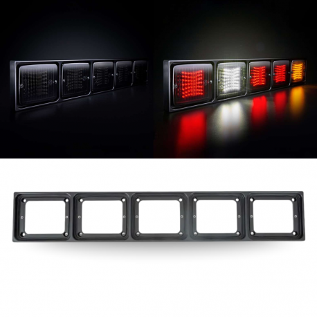 Support horizontal 5 feux pour pare-chocs arrière