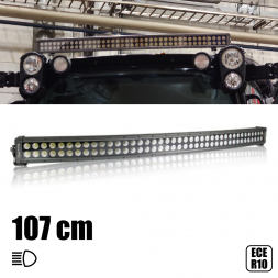 RAMPE LED 107CM DOUBLE LIGNES INCURVÉE 400W