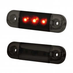 STRANDS - 3 LEDs rouges - Marker LED Slim Dark Knight - Noir/Vitre fumée - 0,7W - 12-24V
