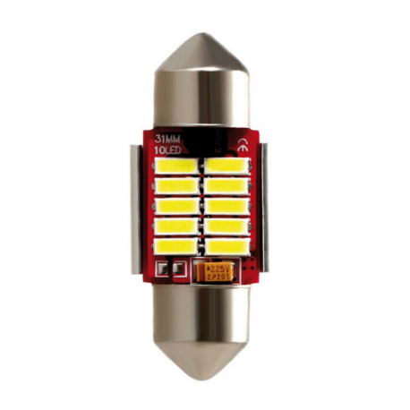 Ampoule LED blanche SV8,5-8 - Plafonnier double polarité - 10-30V
