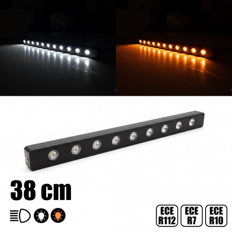 Ultra Slim - 38 cm - Barre de LEDs avec veilleuses B/O - 50W - 12-24V