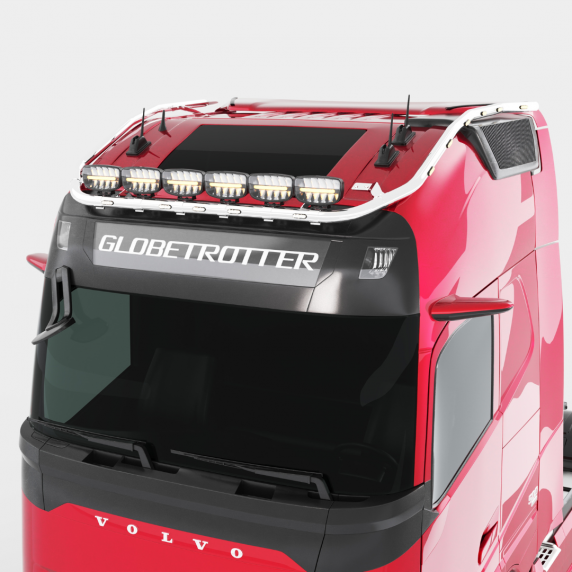 Rampe de toit HYDRA - 6 feux - Volvo FH AERO - FH5 - FH4 - Cabine Globe XL - Avec LEDS