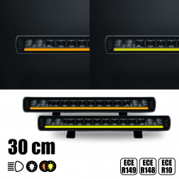 STRANDS - 30 cm - Barre de LEDs SIBERIA avec veilleuses blanches et orange - 50W - 12-24V