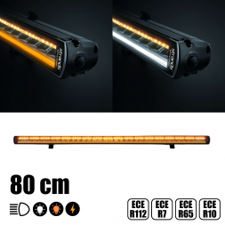 SIBERIA NG - 80 cm - Barre de LEDs simple ligne avec veilleuses + feux flash - 87W - 12-24V