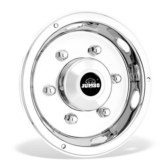 Enjoliveur arrière 17,5" - inox - pour jantes acier - Fixation LockRing