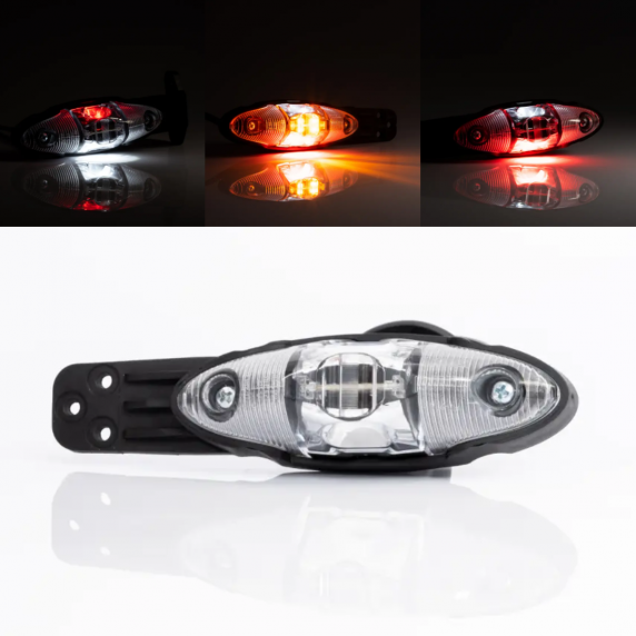 Feu d'encombrement FRISTOM 3 fonctions (avant, arrière et latéral) - 2W - 122 mm - 12/24V