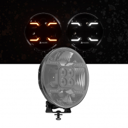 VIKLIGHT - Projecteur NORD 2.0 - Veilleuses LED blanches et orange - 160W - ⌀220mm - 12/24V