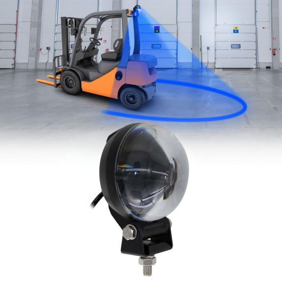 Lampe d'éclairage bleu demi-cercle pour chariot élévateur - 11W - 10-80V