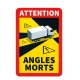 Signalisation angles morts pour camion - PVC adhésif - 170 x 250 mm