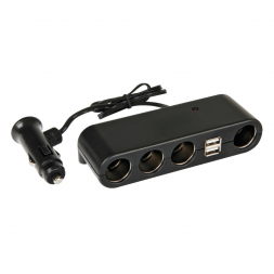 Multi-prise 4x allume-cigare (5A) + 2x USB-A (1A) - 12/24V