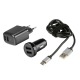 Kit chargeur USB + câble USB-C - 230V + 12/24V