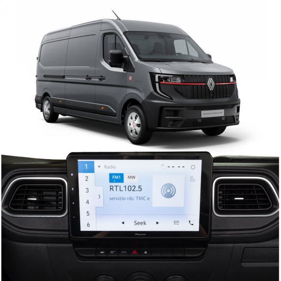 Kit autoradio multimédia - Renault MASTER 2019+ - 9" - Apple CarPlay + Android Auto - DAB+ - Bluetooth - 1 entrée caméra