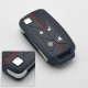 Coque de clés en silicone - Renault T/C/K 2020+ - Noir/Rouge