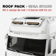 ROOF PACK pour Mercedes ACTROS GigaSpace 2011+ - Rampe de toit + 4x JUMBO Full LED w/ veilleuses blanches et orange
