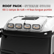 ROOF PACK pour Mercedes ACTROS GigaSpace 2011+ - Rampe de toit + 4x JUMBO Full LED w/ veilleuses blanches et orange