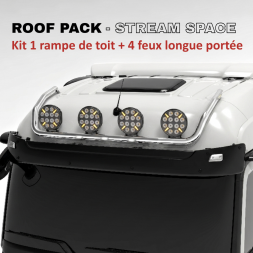 ROOF PACK pour Mercedes ACTROS StreamSpace 2011+ - Rampe de toit + 4x LEDSON Pollux9+