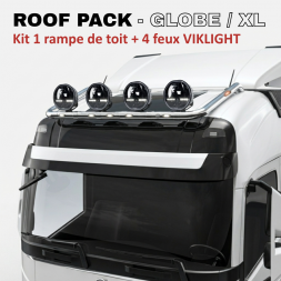 Roof Pack Volvo FH/FM - 1 rampe de toit w/ LEDs + 4x Projecteurs VIKLIGHT VENUS 135W