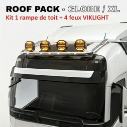 Roof Pack Volvo FH/FM - 1 rampe de toit w/ LEDs + 4x Projecteurs VIKLIGHT VENUS 135W