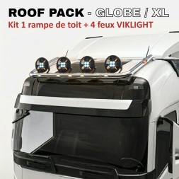 Roof Pack Volvo FH/FM - 1 rampe de toit w/ LEDs + 4x Projecteurs VIKLIGHT VENUS 135W