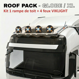 Roof Pack Volvo FH/FM - 1 rampe de toit w/ LEDs + 4x Projecteurs VIKLIGHT VENUS 135W