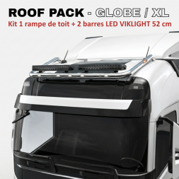 Roof Pack Volvo FH/FM - 1 rampe de toit w/ LEDs + 4x Projecteurs VIKLIGHT VENUS 135W