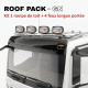 Roof pack MAN TGX - Rampe de toit + 4x projecteurs longue portée JUMBO FULL LEDs w/ feux de position blancs et orange