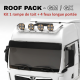 Roof pack MAN TGX - Rampe de toit + 4x projecteurs longue portée JUMBO FULL LEDs w/ feux de position blancs et orange