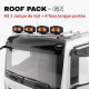 Roof pack MAN TGX - Rampe de toit + 4x projecteurs longue portée JUMBO FULL LEDs w/ feux de position blancs et orange