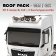 Roof pack MAN TGX - Rampe de toit + 4x projecteurs longue portée STRANDS Dark Knight Insane rectangles