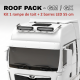 Roof pack MAN TGX - Rampe de toit + 4x projecteurs longue portée JUMBO FULL LEDs w/ feux de position blancs et orange