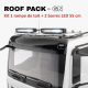 Roof pack MAN TGX - Rampe de toit + 4x projecteurs longue portée JUMBO FULL LEDs w/ feux de position blancs et orange