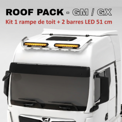 Roof pack MAN TGX - Rampe de toit + 2x barres de LEDs LEDSON EPIX20+