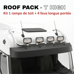 ROOF PACK pour Renault T High - Rampe de toit + 4x JUMBO Full LED w/ veilleuses blanches et orange