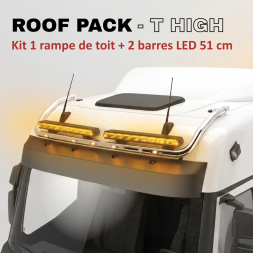 ROOF PACK pour Renault T High - Rampe de toit + 2x barres de LED 51 cm LEDSON EPIX20+