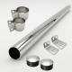 1m de tube droit en inox poli - Cumulable