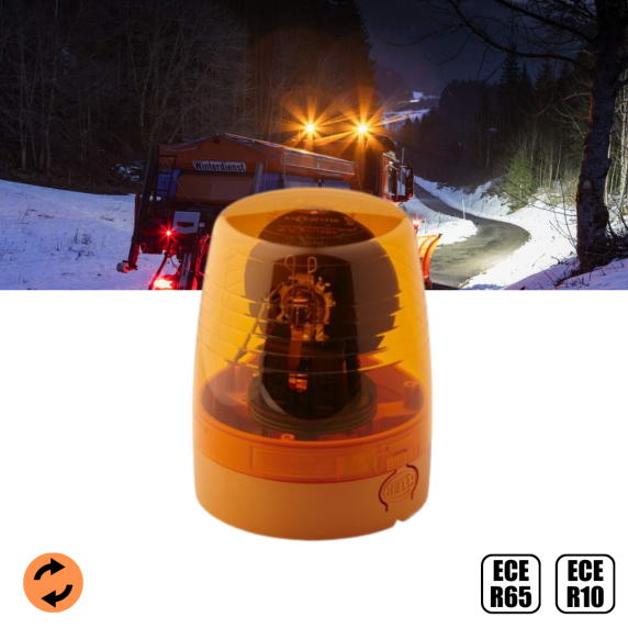 HELLA - Gyrophare halogène KL JuniorPlus - Rotatif - 24V